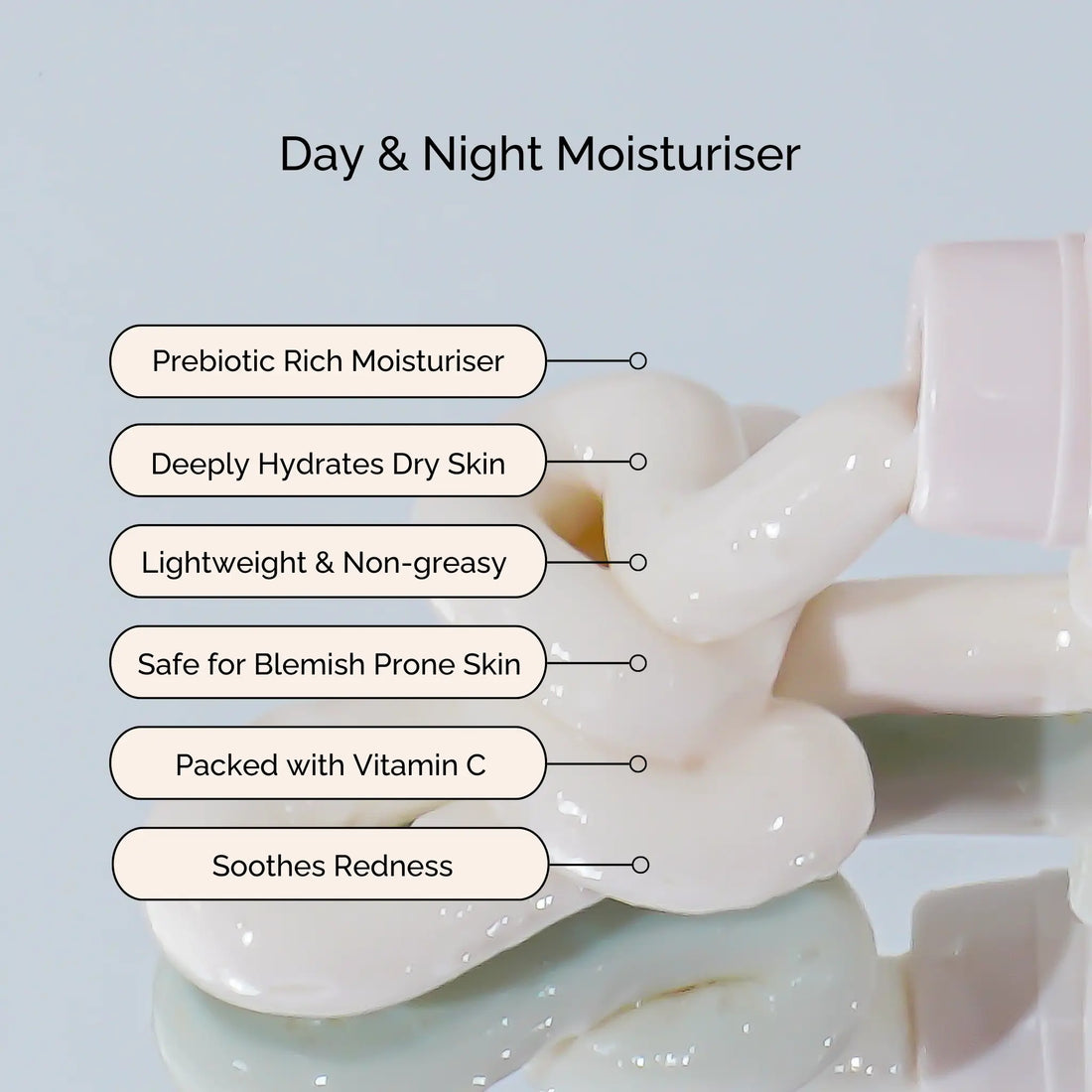 Gentle moisturiser for damaged skin barrier. 